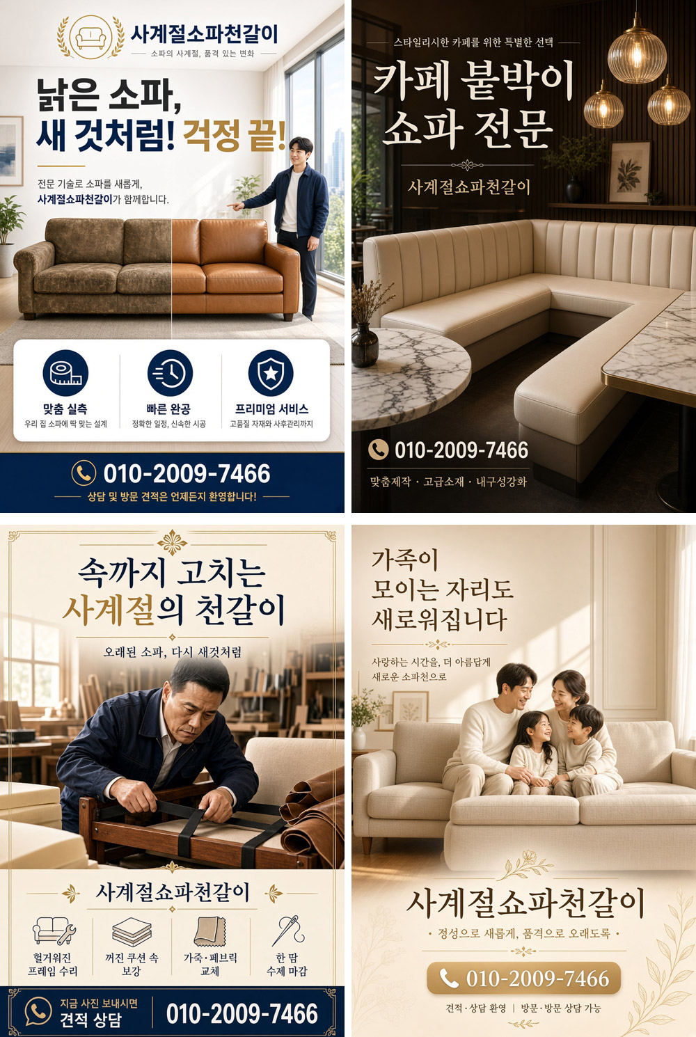 사계절쇼파천갈이 시공 배너